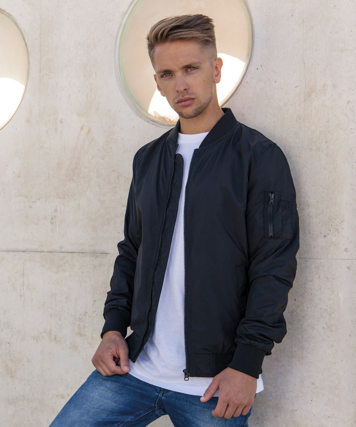 COOZO Mens Nylon Bomber Jacket - COOZO