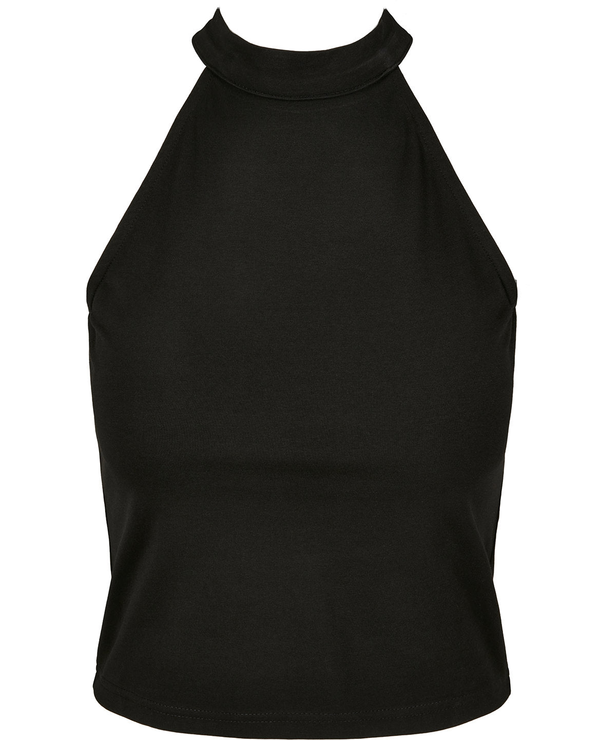 Build your brand BY134 Women's turtleneck Sleeveless short top Racerback - COOZO
