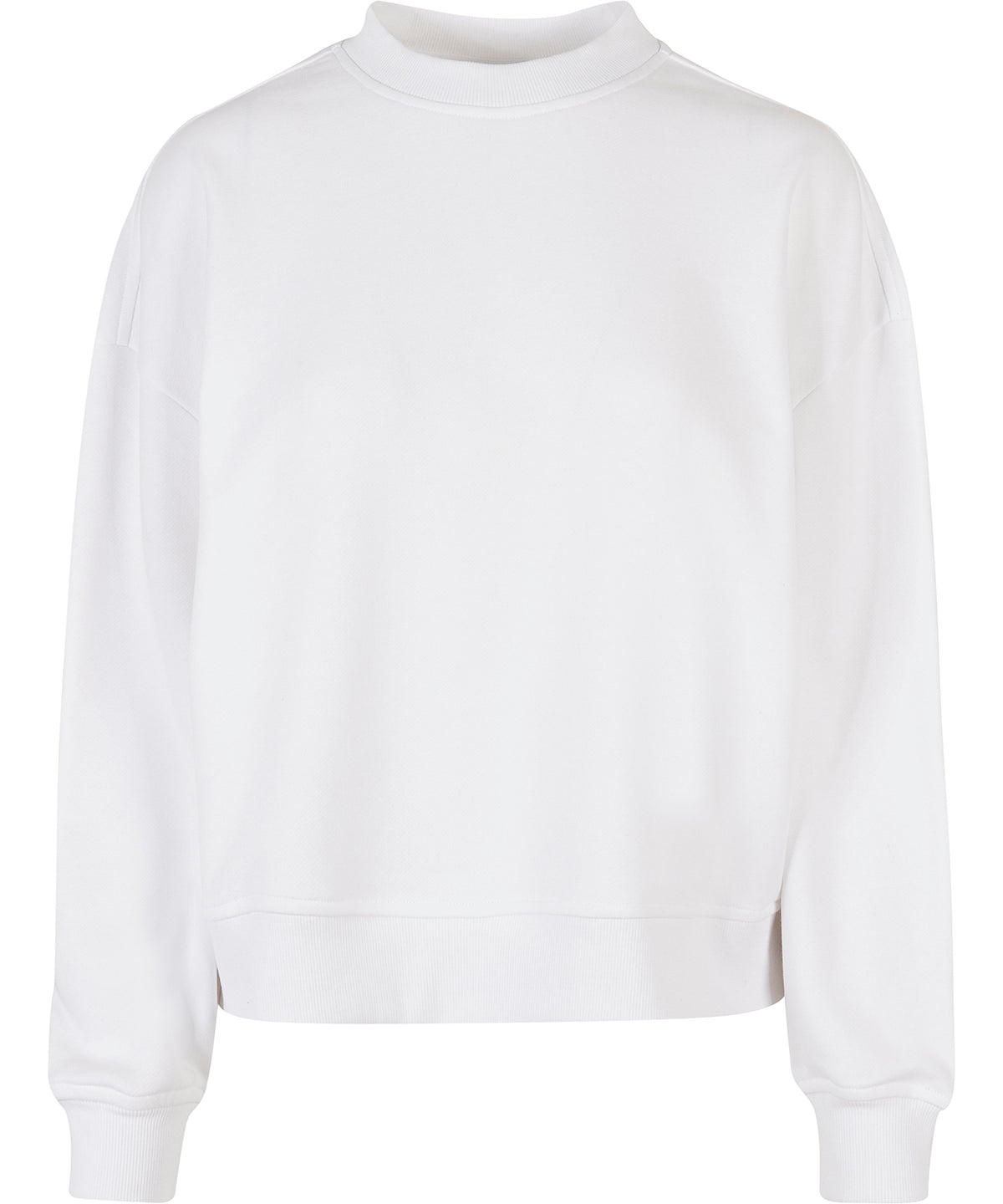 Build your Brand BY212 Women's oversized crew neck long sleeve dropped shoulders sweatshirt - COOZO