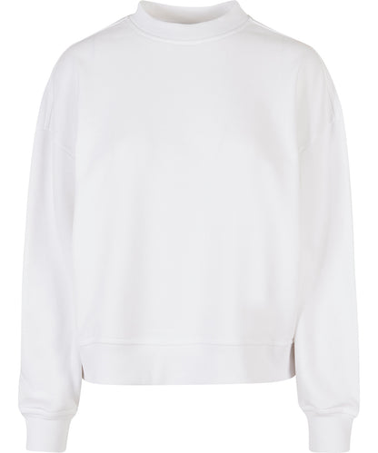 Build your Brand BY212 Women's oversized crew neck long sleeve dropped shoulders sweatshirt - COOZO