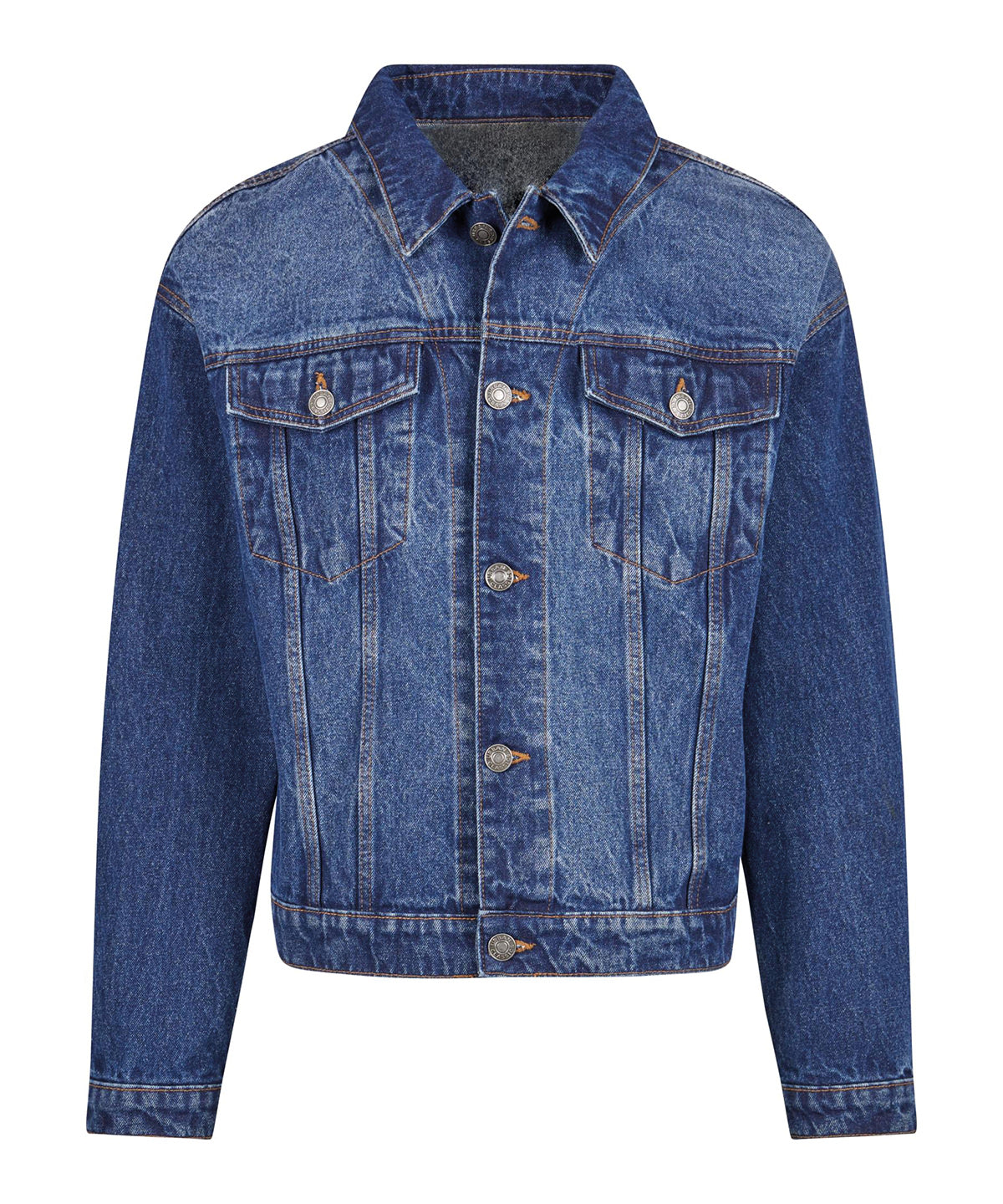 Build Your Brand BY312 Heavy ounce boxy denim jacket - COOZO