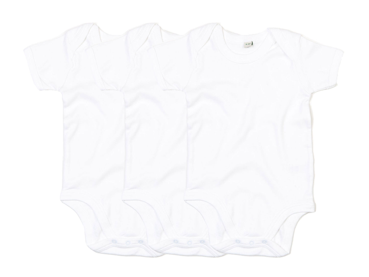 COOZO Pack of 3 Baby Plain Short Sleeve Bodysuits - COOZO