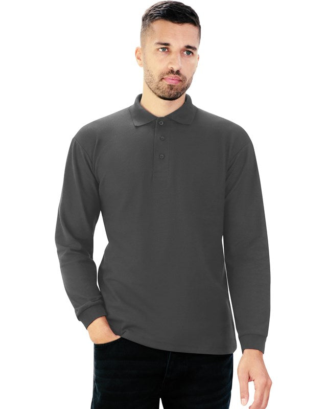 Casual Classics C1007 Classic Long Sleeve Polycotton Polo Shirt 190gsm - COOZO