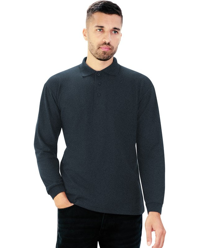 Casual Classics C1007 Classic Long Sleeve Polycotton Polo Shirt 190gsm - COOZO