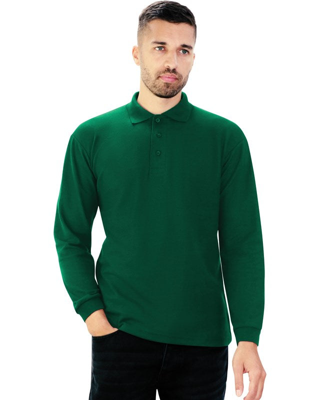 Casual Classics C1007 Classic Long Sleeve Polycotton Polo Shirt 190gsm - COOZO