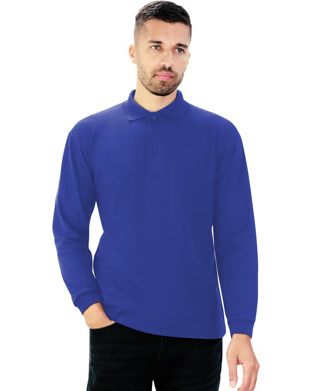 Casual Classics C1007 Classic Long Sleeve Polycotton Polo Shirt 190gsm - COOZO