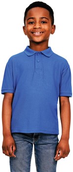 Casual Classics C101B Polycotton Polo Shirt 190gsm Kids/Childrens Flat Knit 1x1 Rib Collar - COOZO