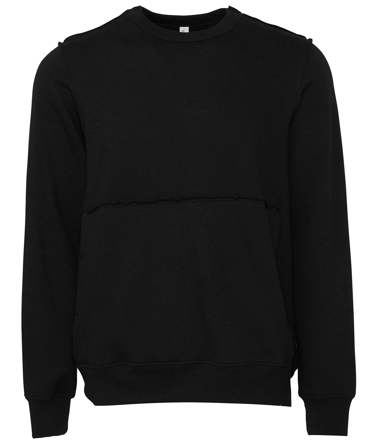 Bella+Canvas CA3743 Unisex raw-seam crew pullover sweatshirts super-soft sponge fleece - COOZO