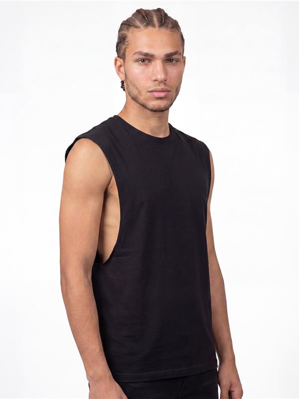 Casual Classics CRBV600 Core Organic Combed 180 Regular Raw Edge Droparm Tank