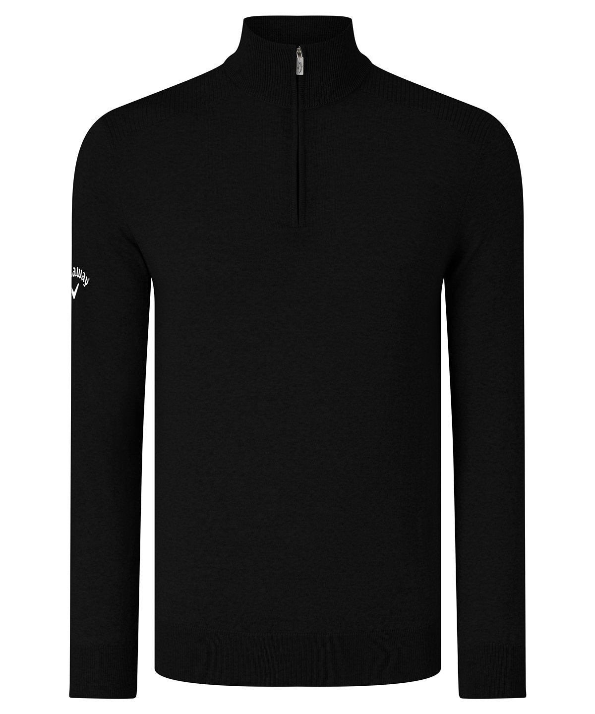CALLAWAY CW075 Ribbed zip Merino sweater - COOZO