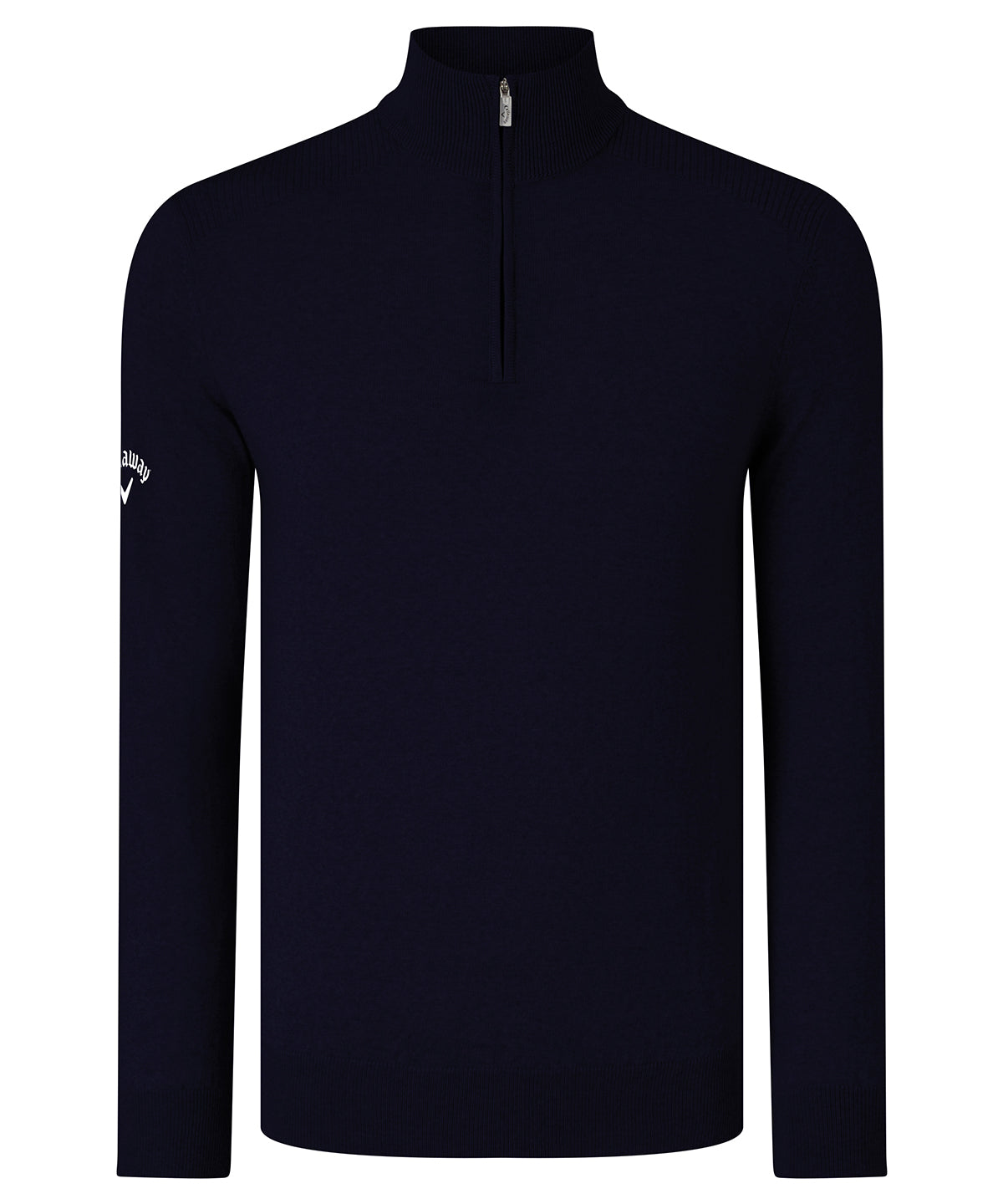 CALLAWAY CW075 Ribbed zip Merino sweater - COOZO