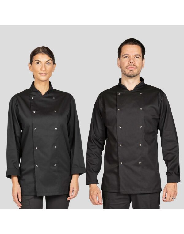 Dennys DD70 Budget Chef Jacket Long Sleeved 200gsm - COOZO