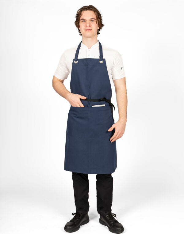 Dennys DP114 Canvas Bib Apron With Pocket - COOZO