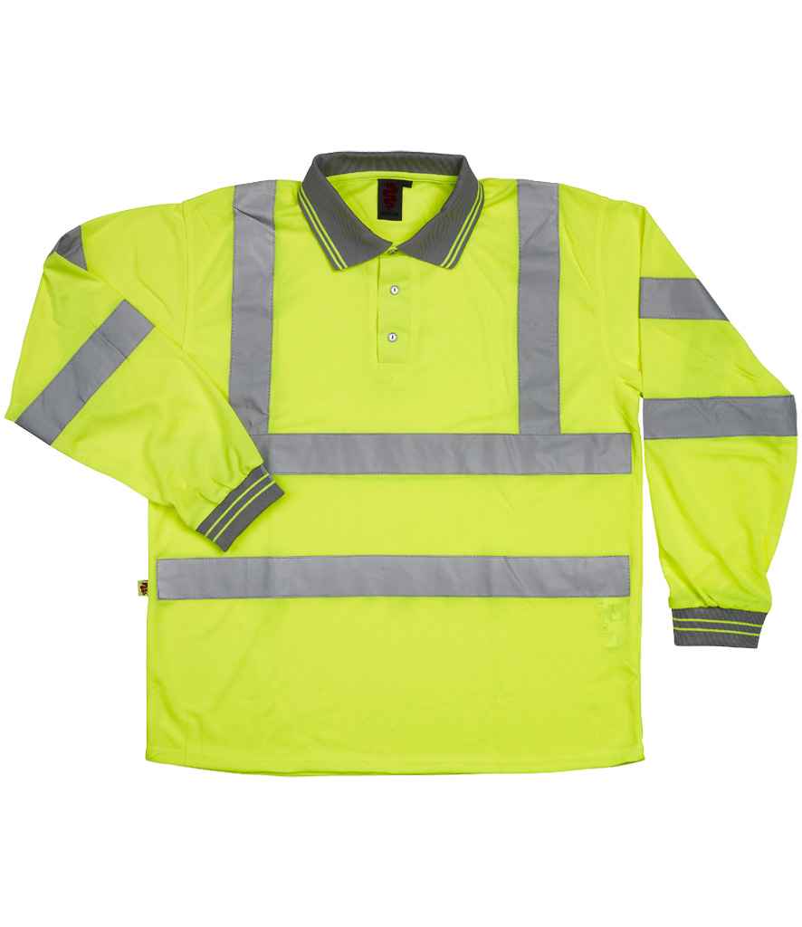 Warrior DWHV34 Hi-Vis Long Sleeve Polo Shirt - COOZO