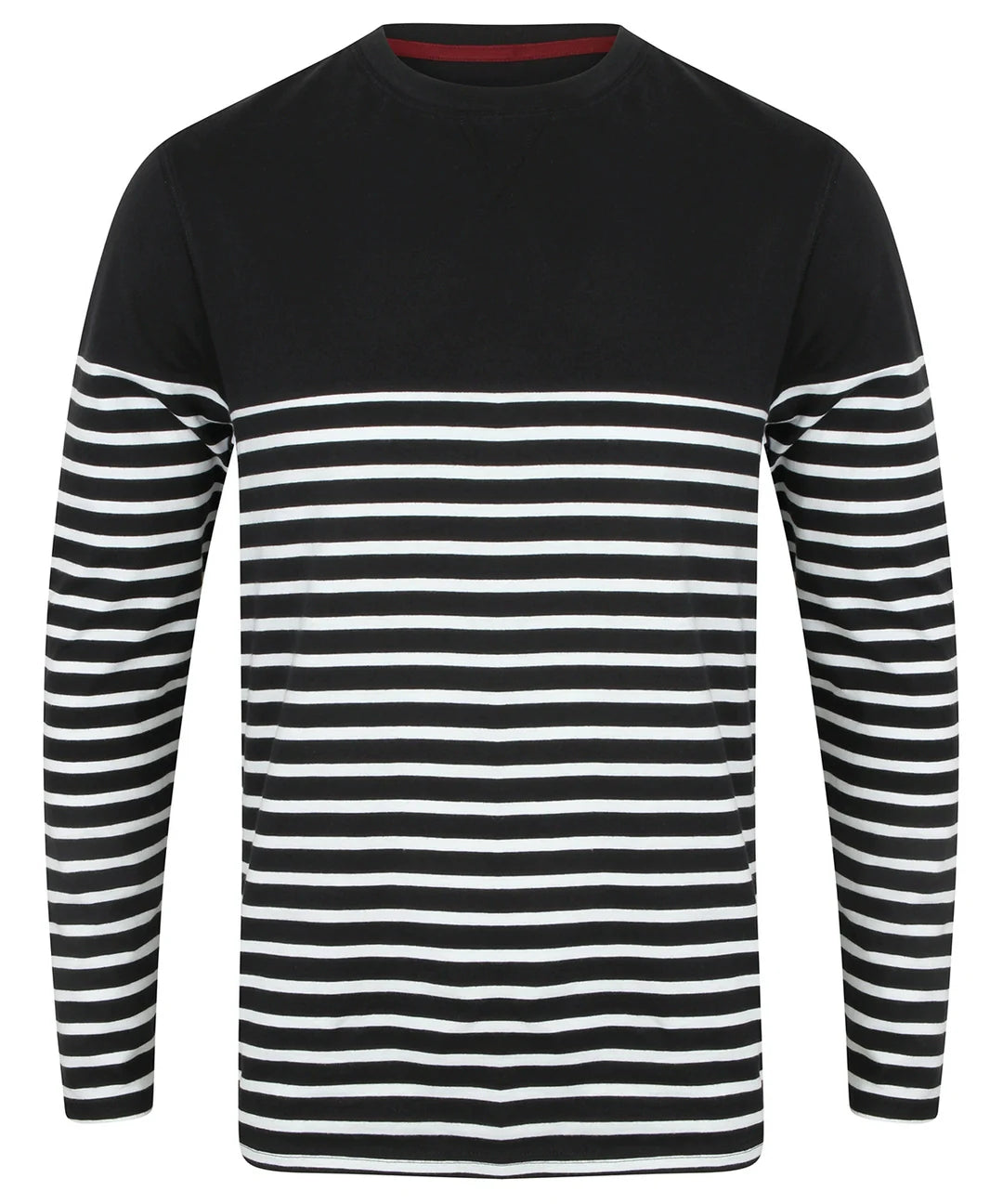 Front Row Long Sleeve Breton Striped T-Shirt FR134 - COOZO