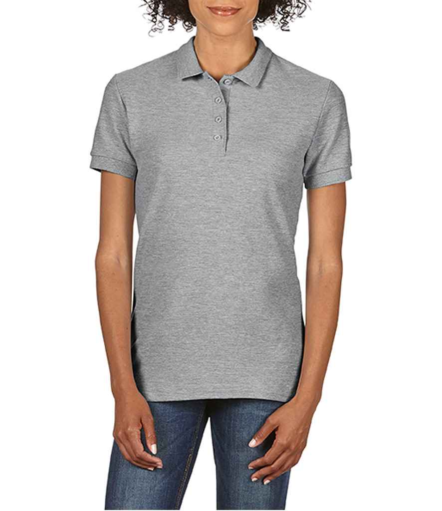Gildan 64800L Ladies Softstyle Ringspun Double Pique Cotton Polo Shirt - COOZO
