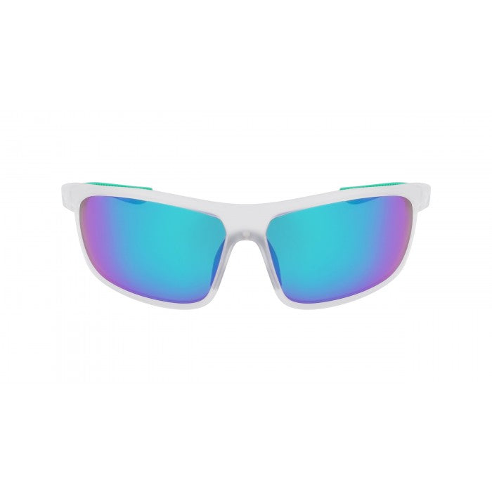 NIKE NKNIKE37 SUNGLASSES WINDTRACK RUN MATTE CLEAR/GREEN MIRROR - COOZO