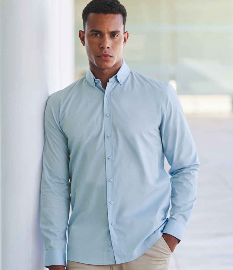 Henbury H582 LONG SLEEVE COTTON FEEL SHIRT