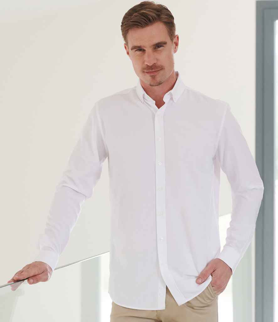 Henbury H582 LONG SLEEVE COTTON FEEL SHIRT