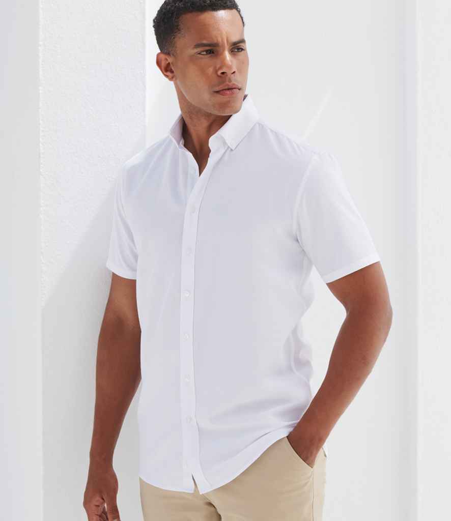 Henbury H588 SHORT SLEEVE COTTON FEEL SHIRT