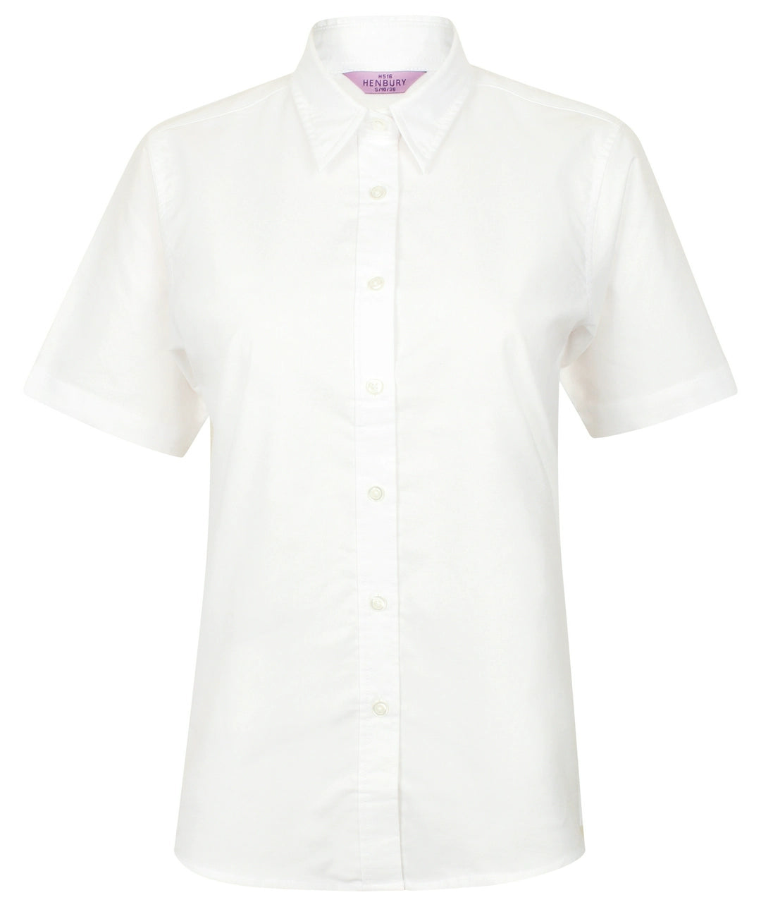 Henbury HB516 Women's short sleeve classic Oxford shirt - COOZO