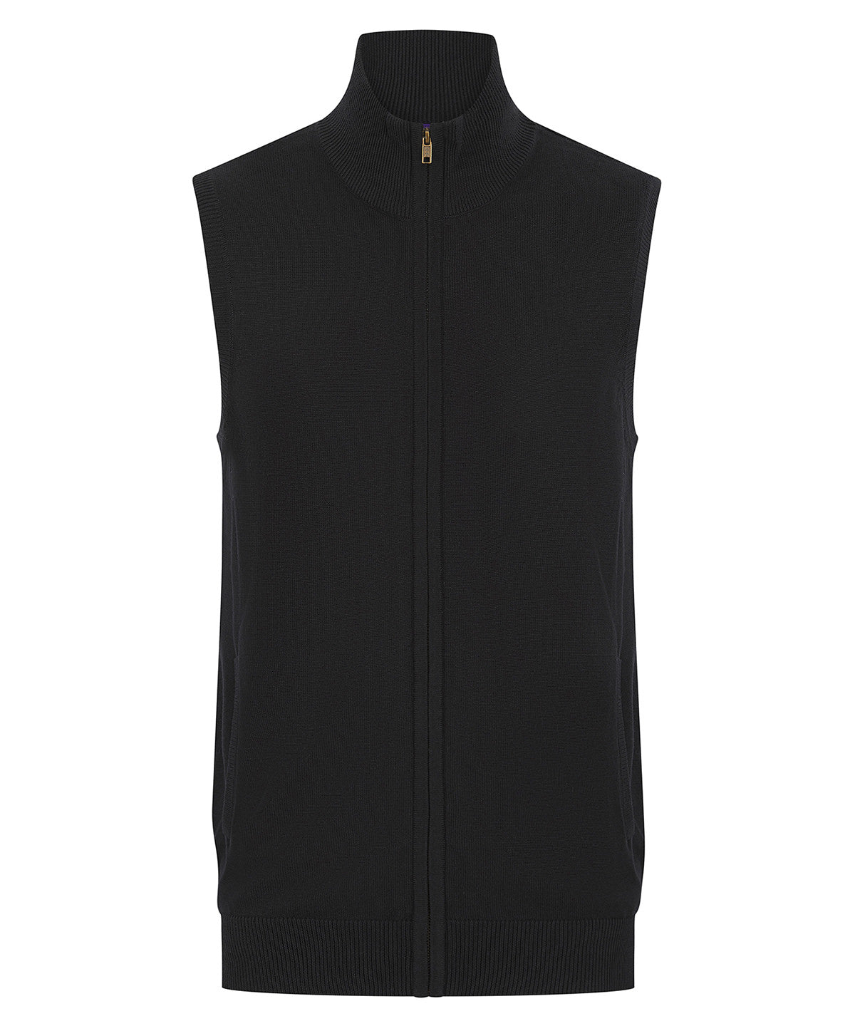 Henbury HB711 Sleeveless zip-through jumper - COOZO