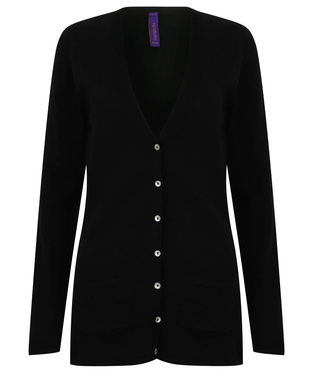 Henbury Ladies Cotton Acrylic V Neck Cardigan HB723 - COOZO