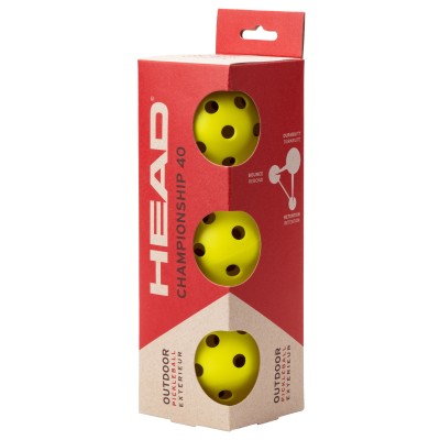 HEAD HDPBCS40 Pickleball Championship 40 3 Ball