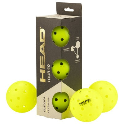 HEAD HDPBT40 Pickleball Tour 40 3 Ball