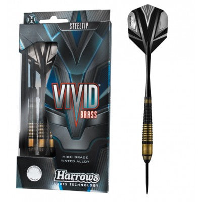HARROWS HRDABV Vivid Black Brass Darts - COOZO