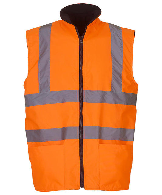 Yoko HV008F Unisex Hi-Vis Reversible Fleece Cold Vest - COOZO