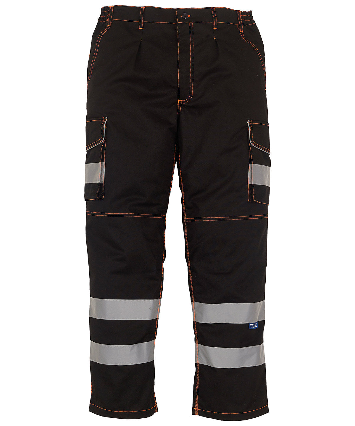 Yoko HV018T-3M Hi-Vis Cargo Trousers with Knee Pad Pockets - COOZO
