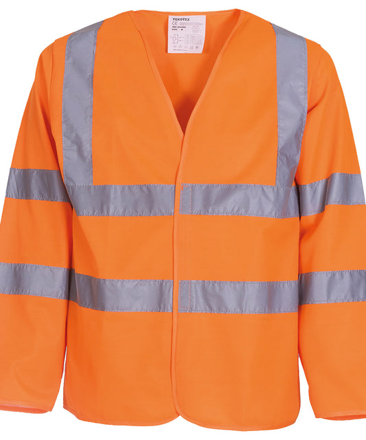 Yoko HVJ200 Hi-Vis Long Sleeve Waistcoat - COOZO