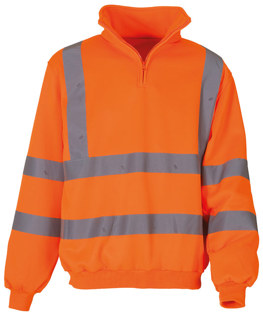 Yoko HVK06 Hi-Vis 1/4 Zip Sweatshirt - COOZO