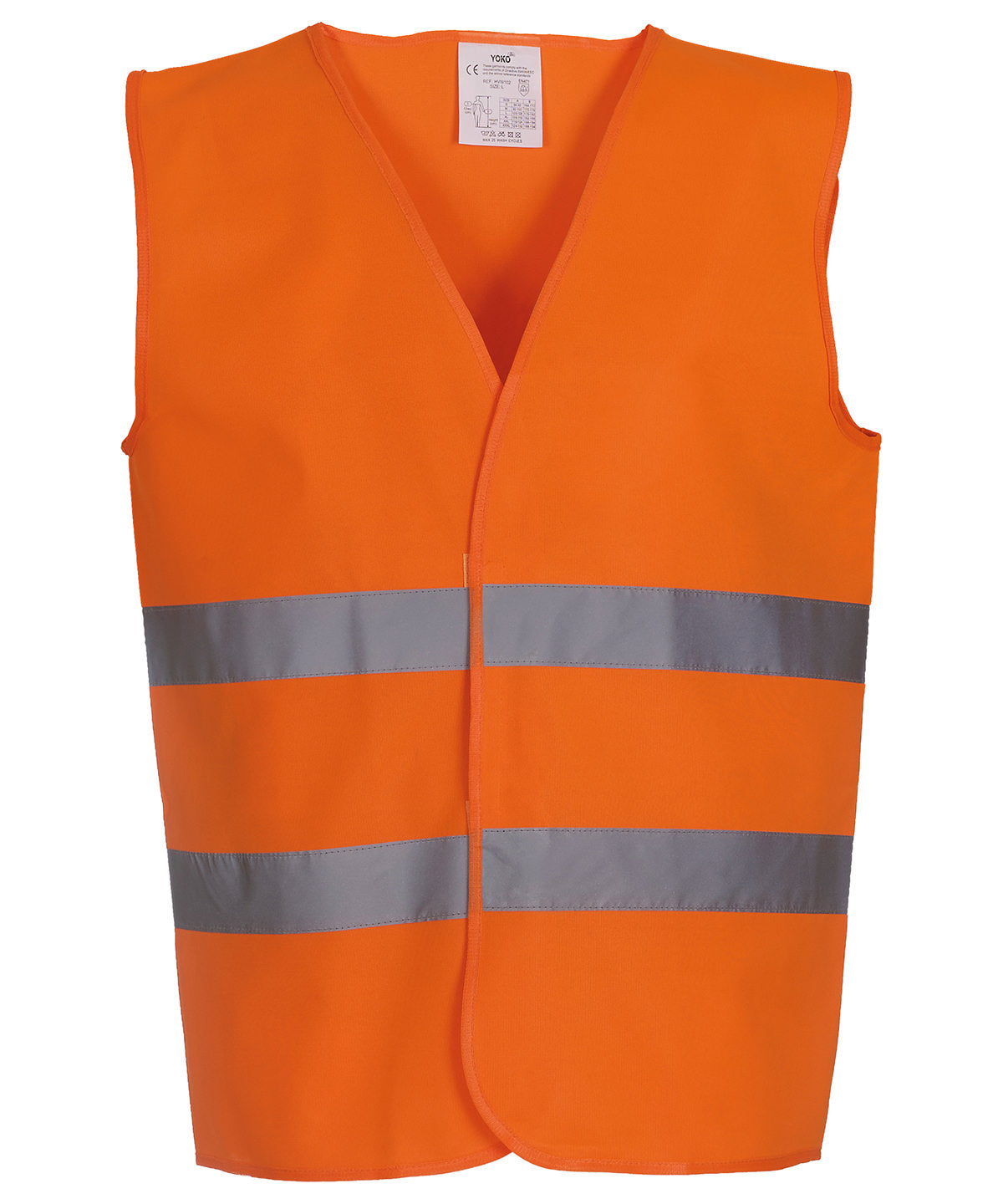 Yoko HVW102 Unisex Hi-vis 2-band waistcoat vest/Work Safety Protective Gear - COOZO