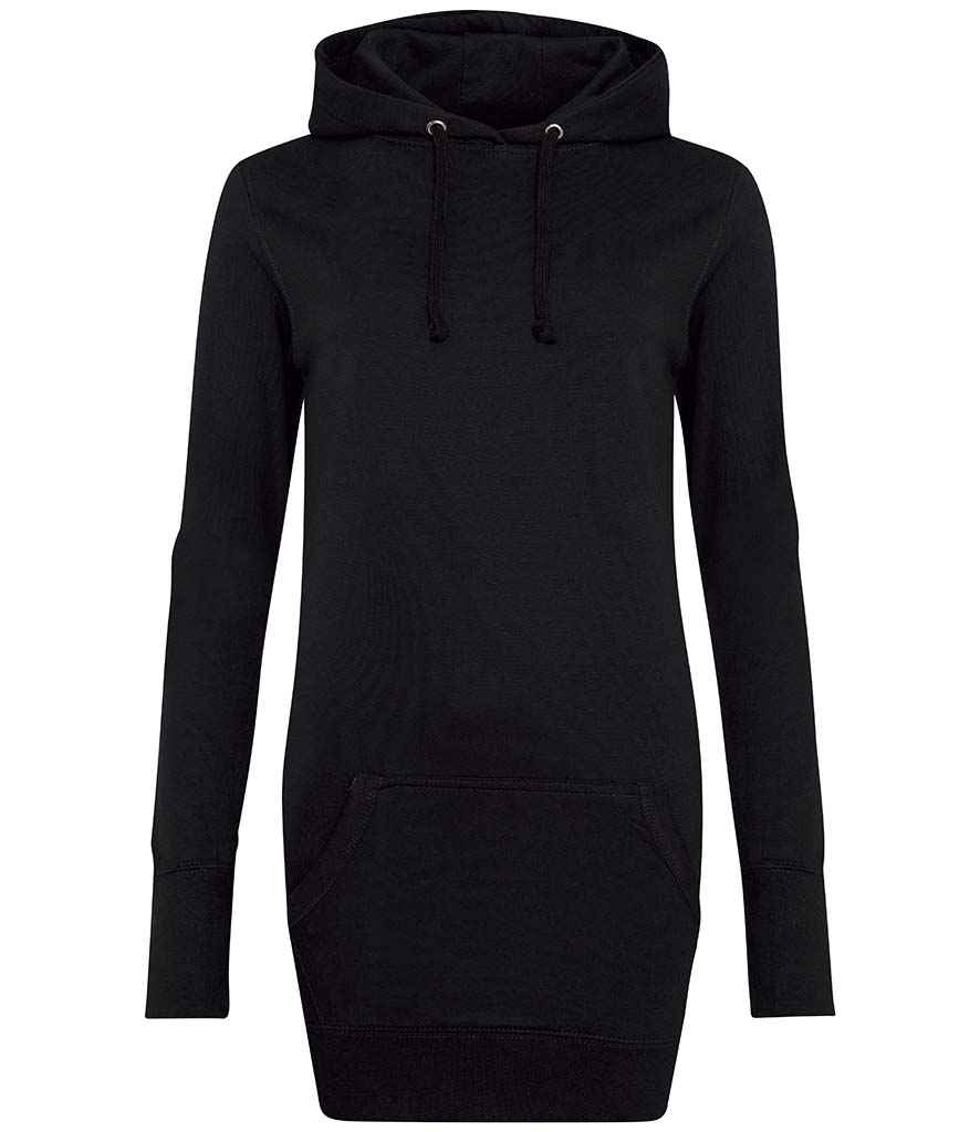 Women's Mocha Longline Hoodie With Gold Logo | Leisurewear