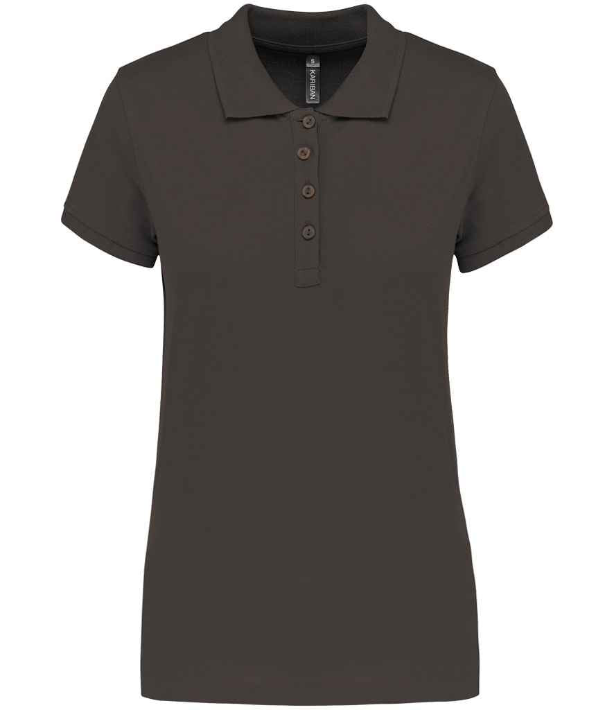 Kariban KB255 Ladies Slim fit Short Sleeve Piqu Polo Shirt 100% ringspun combed cotto Dark color - COOZO