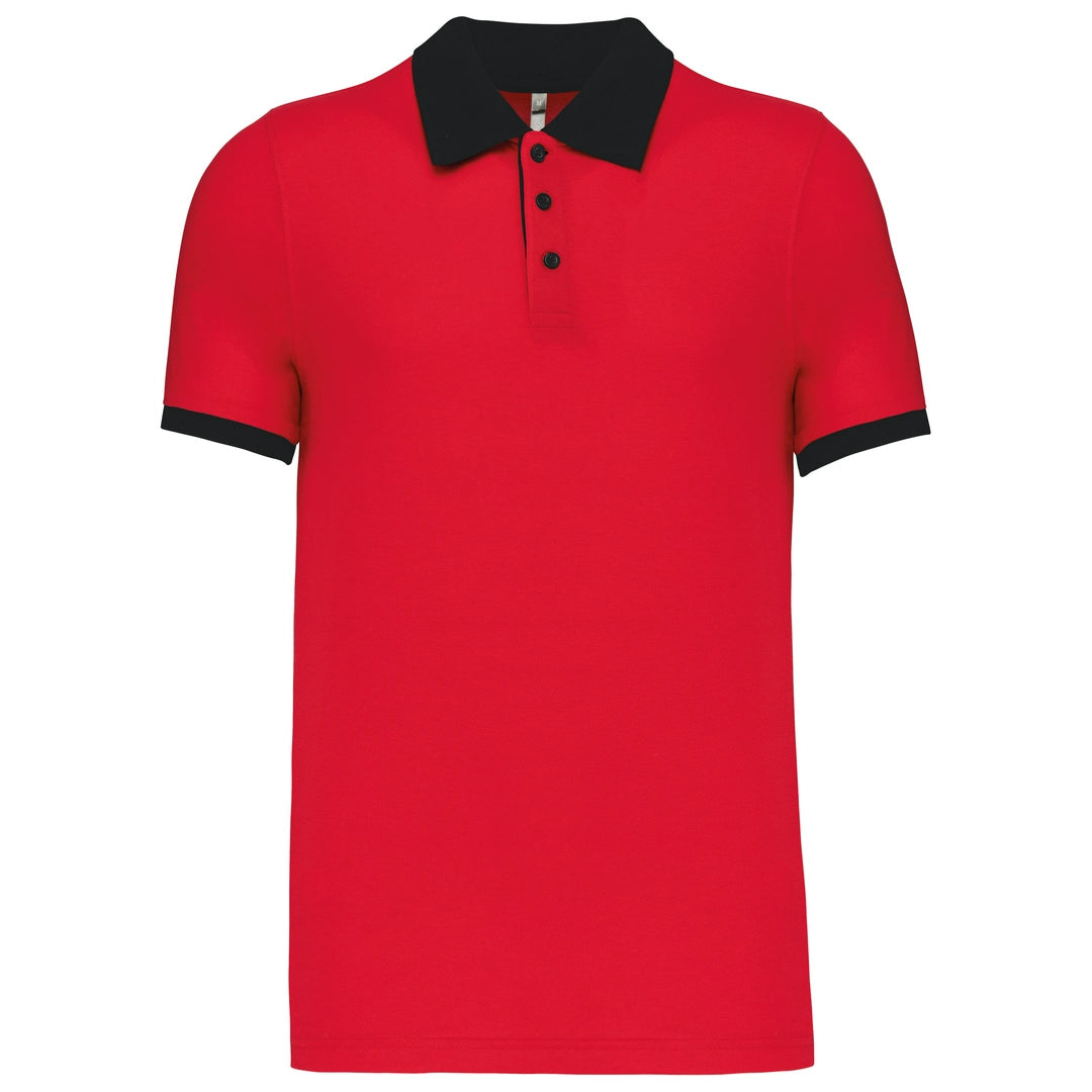 Kariban KB258 Two-tone piqu polo shirt Contrasting rib at neck and cuffs 100% preshrunk cotton - COOZO