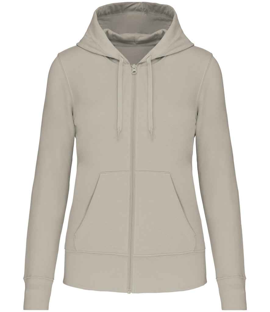 Kariban KB4031 Ladies Eco Friendly Full Zip Hoodie Soft cotton faced fabric Drop shoulder style Straight fit - COOZO