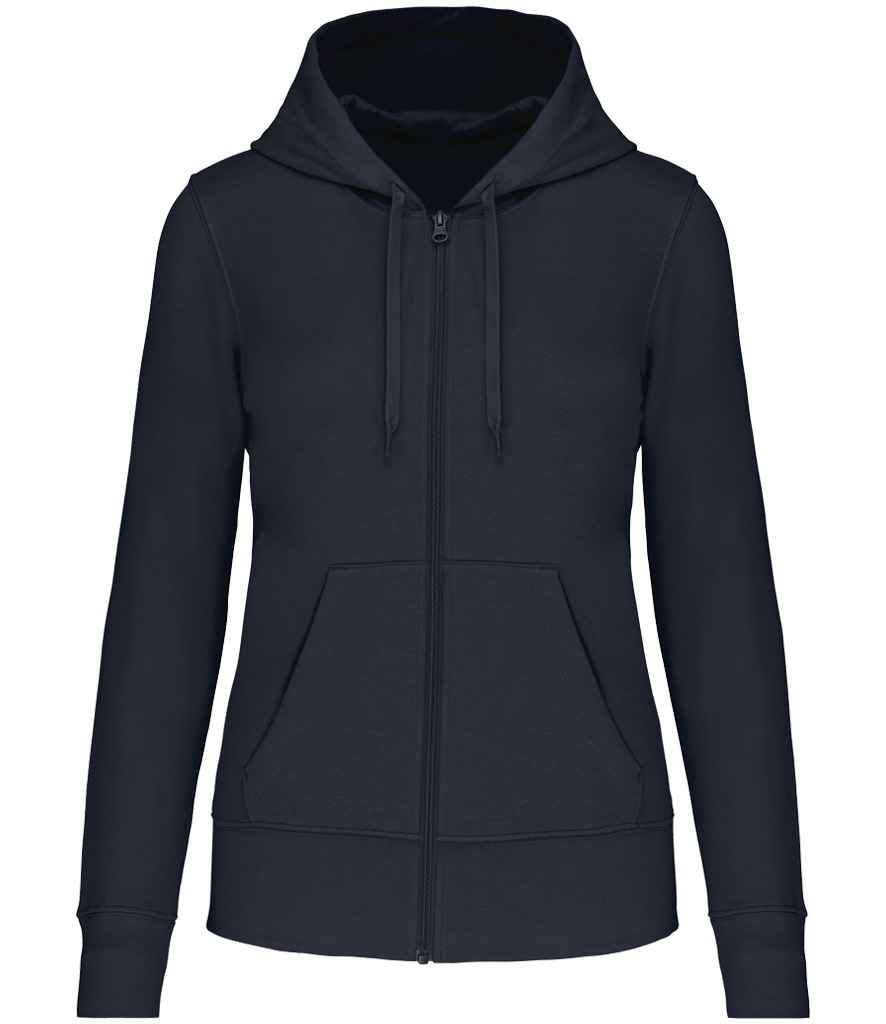 Kariban KB4031 Ladies Eco Friendly Full Zip Hoodie Soft cotton faced fabric Drop shoulder style Straight fit - COOZO