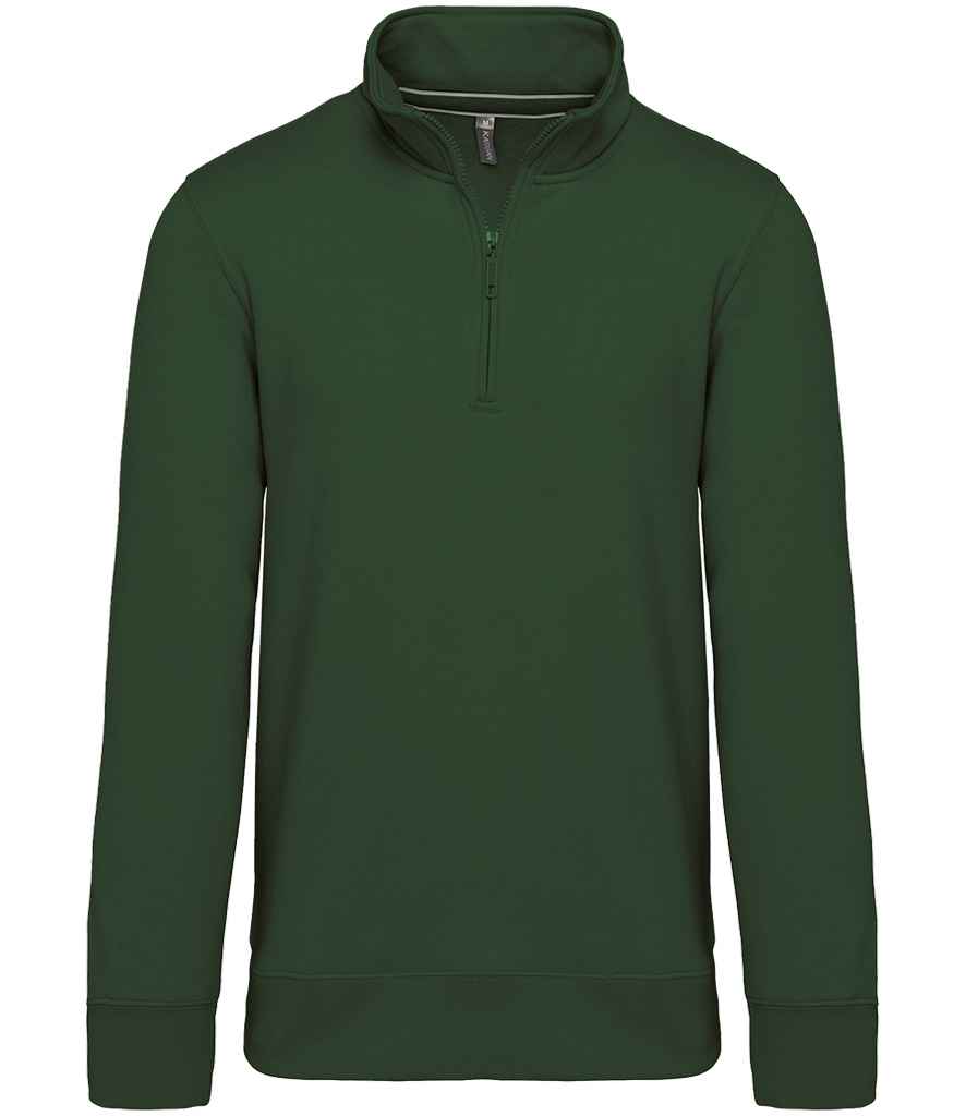 Kariban KB487 Zip Neck Sweatshirt Drop shoulder style Taped neck Soft cotton faced fabric - COOZO