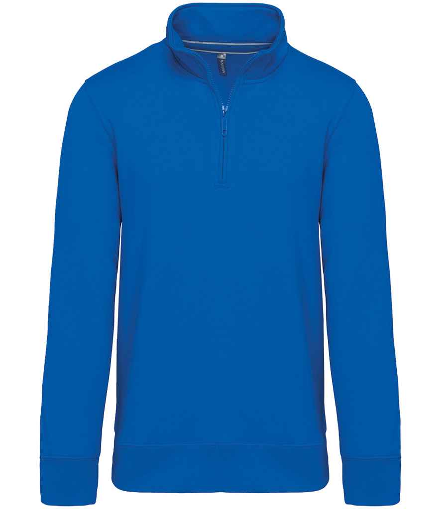 Kariban KB487 Zip Neck Sweatshirt Drop shoulder style Taped neck Soft cotton faced fabric - COOZO