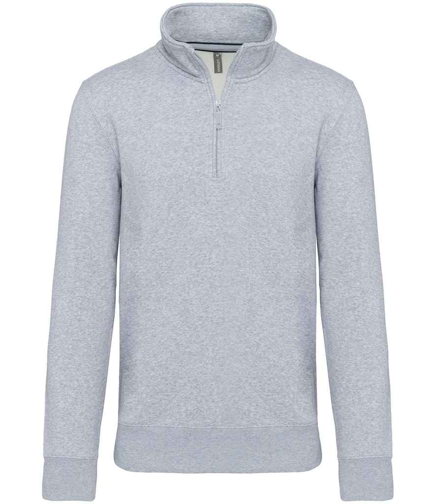 Kariban KB487 Zip Neck Sweatshirt Drop shoulder style Taped neck Soft cotton faced fabric - COOZO
