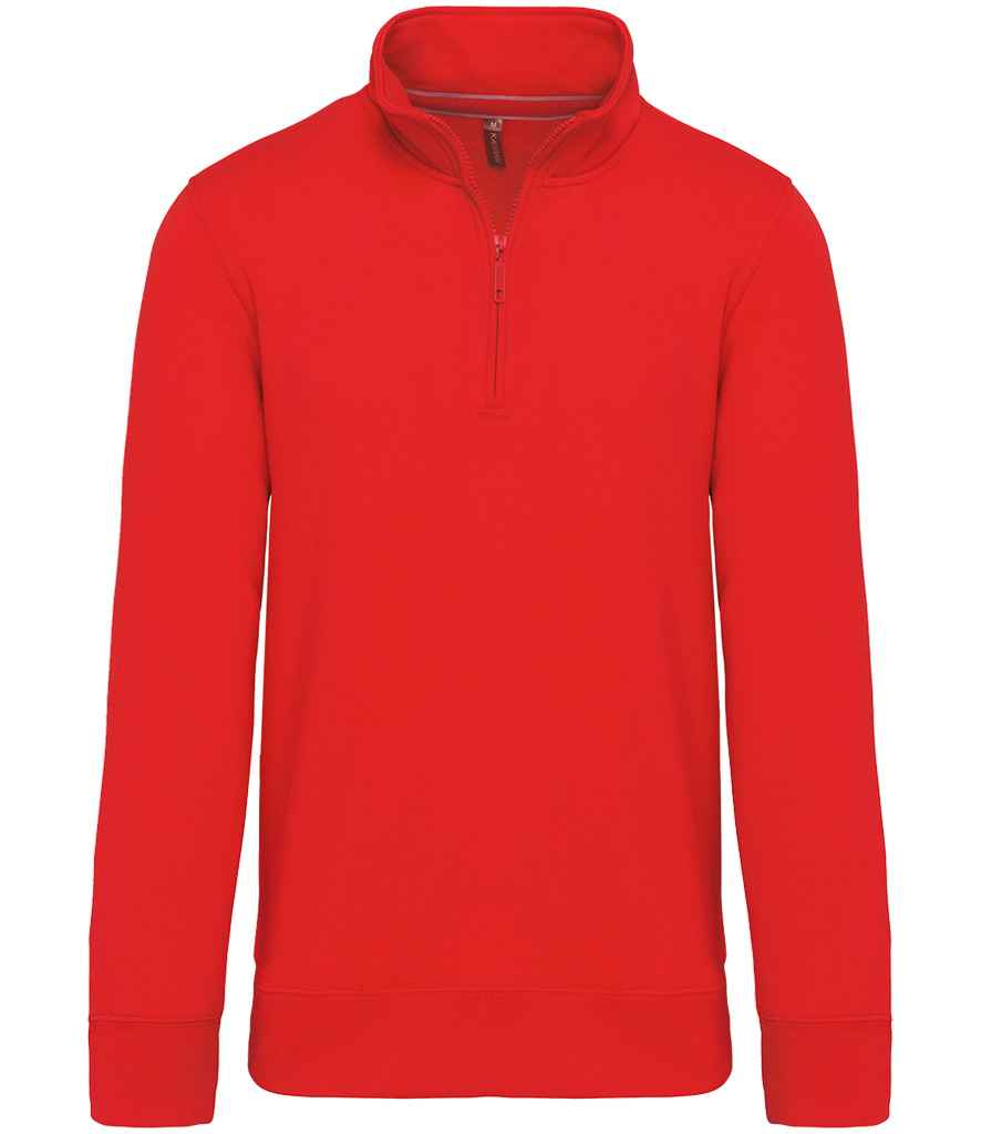 Kariban KB487 Zip Neck Sweatshirt Drop shoulder style Taped neck Soft cotton faced fabric - COOZO