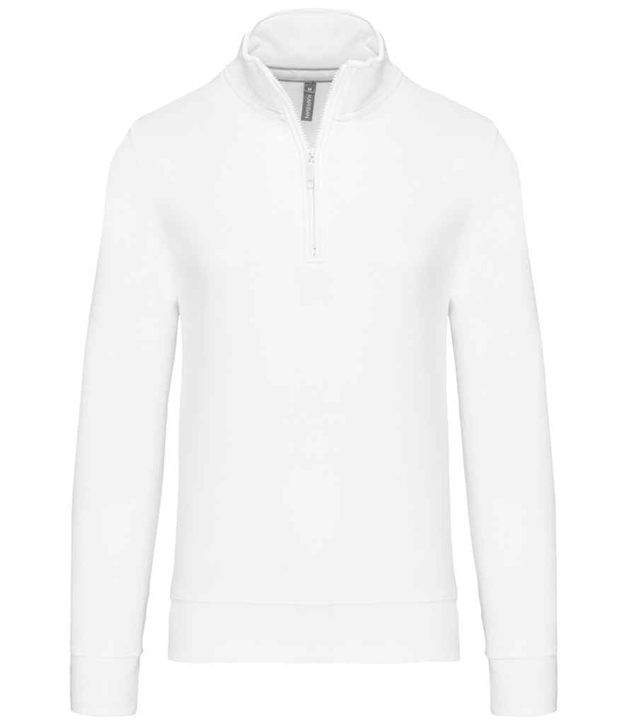 Kariban KB487 Zip Neck Sweatshirt Drop shoulder style Taped neck Soft cotton faced fabric - COOZO