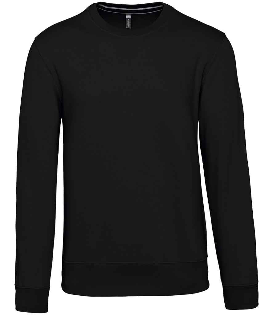 Kariban KB488 Crew Neck Sweatshirt Drop shoulder style Soft cotton faced fabric Ribbed collar cuffs and hem - COOZO