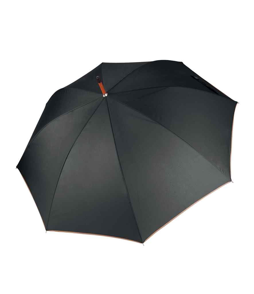Kimood KI020 Auto-opening Umbrella Black metal frame Wooden shaft - COOZO
