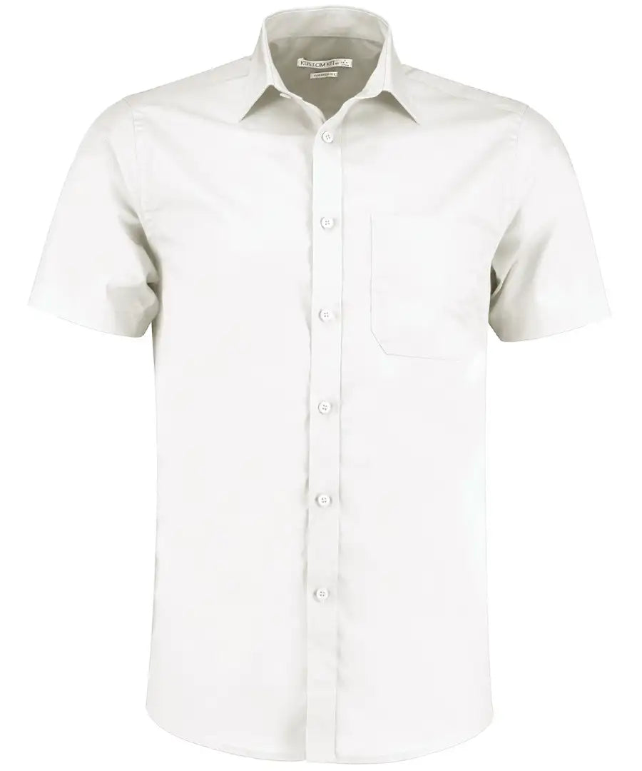 Kustom Kit Tailored Fit Short Sleeve Poplin Shirt KK141 - COOZO