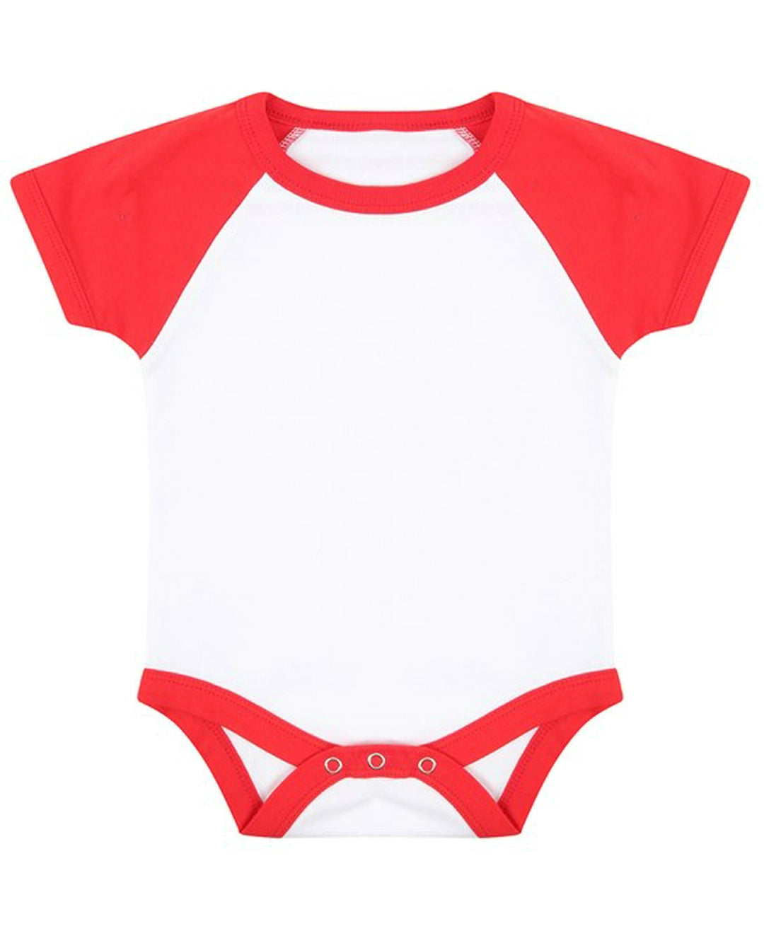 Larkwood LW502 Essential Short Sleeve Baby Baseball Bodysuit - COOZO