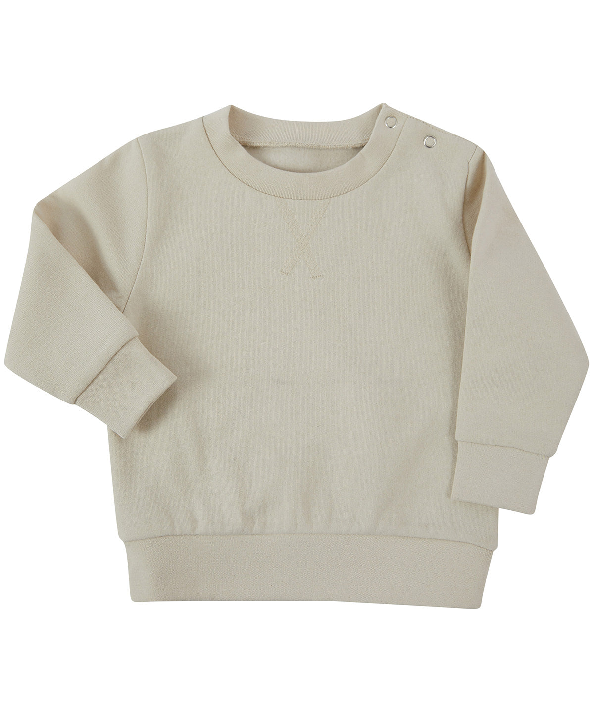 Larkwood LW800 Kids Sustainable Sweatshirt V detail at front neck - COOZO